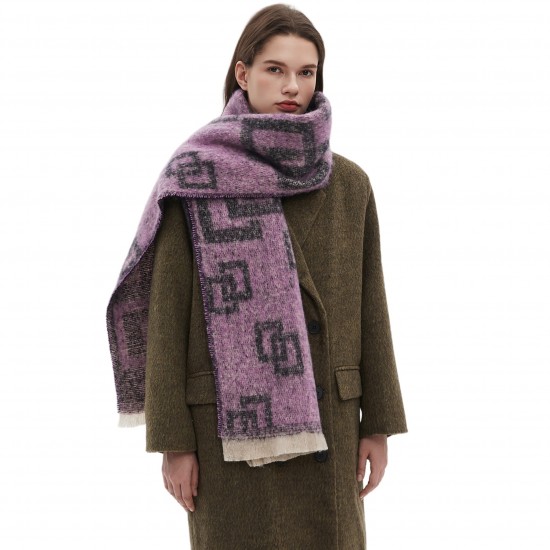 New style of men's and women's striped jacquard scarves for autumn and winter in Europe and America, produced by Tonglu manufacturer New style of men's and women's striped jacquard scarves for autumn and winter in Europe and America, produced by Tonglu manufacturer