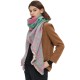Amazon's hot cross-border new export European and American autumn and winter checkered leopard print diagonal scarf shawl