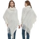 The manufacturer's new export set of clothing for European and American autumn and winter, with a beige openwork collar, long sleeves, tassel cape and shawl The manufacturer's new export set of clothing for European and American autumn and winter, with a beige openwork collar, long sleeves, tassel cape and shawl