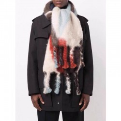 Wholesale manufacturer of new thickened men's scarves with geometric thick braids and long tassels for European and American trade in autumn and winter