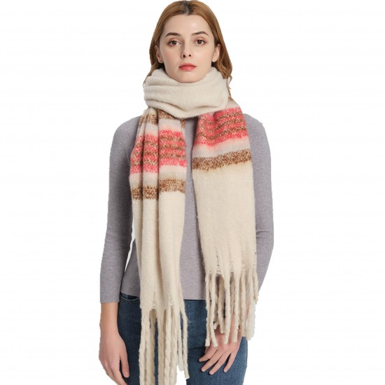Custom manufacturer of new thickened and long fringed scarves and shawls for autumn and winter in Europe and America Custom manufacturer of new thickened and long fringed scarves and shawls for autumn and winter in Europe and America