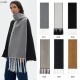Amazon's popular mid-to-high-end European and American autumn and winter new double-sided tweed solid color tassel scarf manufacturer Amazon's popular mid-to-high-end European and American autumn and winter new double-sided tweed solid color tassel scarf manufacturer