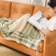 European and American autumn and winter loop gauze imitation mohair green checkered thick thick beard large shawl cover blanket, sofa blanket European and American autumn and winter loop gauze imitation mohair green checkered thick thick beard large shawl cover blanket, sofa blanket
