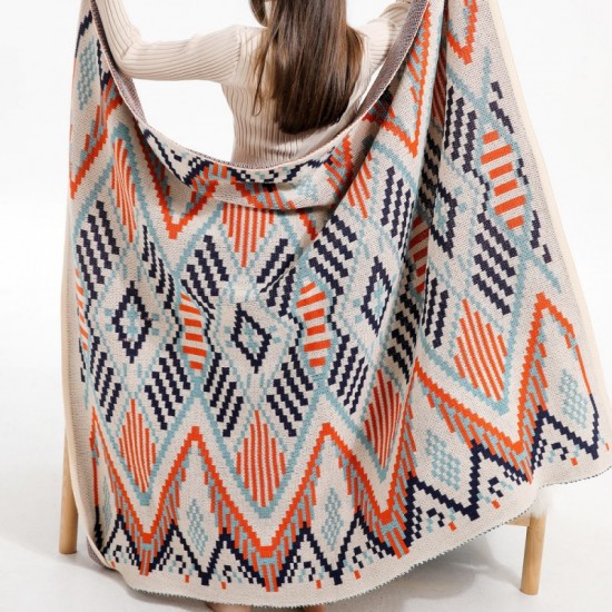 Bohemian-style spring, summer and autumn sofa covers, blankets, nap blankets, ethnic style travel tassel knitted shawls for export