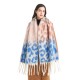 Cross-border Amazon bestseller, new autumn and winter style of European and American jacquard leopard print scarf with loop yarn imitation horsehair