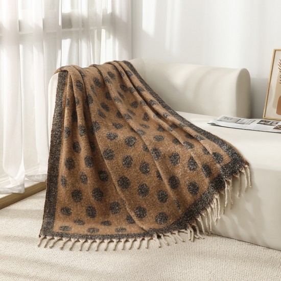 Amazon blanket export new European and American autumn and winter faux mohair thickened circle large shawl jacquard blanket Amazon blanket export new European and American autumn and winter faux mohair thickened circle large shawl jacquard blanket