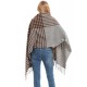 Factory direct sales for export, new autumn and winter scarves from Europe and America, brown checkered scarves, women's tassel shawls Factory direct sales for export, new autumn and winter scarves from Europe and America, brown checkered scarves, women's tassel shawls