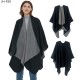 Amazon's popular export European and American autumn and winter solid color imitation cashmere double-sided black and gray split shawl manufacturer Amazon's popular export European and American autumn and winter solid color imitation cashmere double-sided black and gray split shawl manufacturer