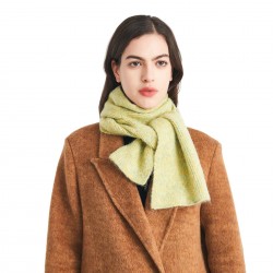 Cross-border Foreign Trade 2025 New Autumn and Winter Korean version male and female student faux cashmere with floral patterns solid color knitted woolen scarves