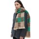 Wholesale manufacturer of new cross-border foreign trade European and American autumn and winter loop yarn cross check short beard jacquard scarves Wholesale manufacturer of new cross-border foreign trade European and American autumn and winter loop yarn cross check short beard jacquard scarves