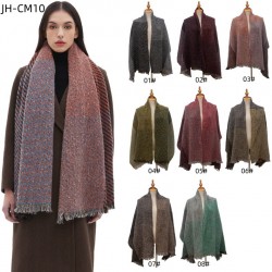 Wholesale of men's and women's scarves and shawls for autumn and winter in Europe and America, with floral patterns, short beards and fringed fur, from Tonglu factory