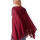 European and American autumn and winter warp knitted bat-sleeved lapel knitted sweater, women's fringed knitted sweater, pullover, cape and shawl