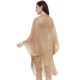 This is a new summer sunshade and sun protection cape from Europe and America. It is a golden, hollowed-out thin sleeve tassel shawl for women This is a new summer sunshade and sun protection cape from Europe and America. It is a golden, hollowed-out thin sleeve tassel shawl for women