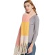 The original manufacturer's cross-border foreign trade autumn and winter new thickened scarves and shawls with loop yarn and thick tassels in color The original manufacturer's cross-border foreign trade autumn and winter new thickened scarves and shawls with loop yarn and thick tassels in color