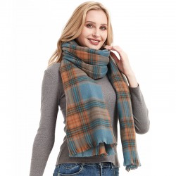 Wholesale of new retro checkered scarves and women's shawls for autumn and winter in Europe and America through cross-border trade