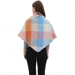 Amazon's hot foreign trade 2025 new checkered scarf, European and American autumn and winter loop gauze triangular shawl and scarf factory
