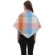 Amazon's hot foreign trade 2025 new checkered scarf, European and American autumn and winter loop gauze triangular shawl and scarf factory