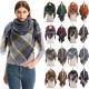 In 2025, Amazon's hot-selling autumn and winter European and American shawls, new thickened checkered square scarves with looped lace and fringed fur In 2025, Amazon's hot-selling autumn and winter European and American shawls, new thickened checkered square scarves with looped lace and fringed fur