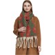 Amazon's hot 2023 new export shawl: European and American winter looped chiffon thick tassel jacquard large leopard print scarf