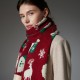 Amazon Premium Cross-border trade European and American autumn and winter new red and green Christmas scarves, deer wool knitted scarves
