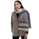 Wholesale manufacturer of new cross-border trade European and American autumn and winter men's and women's short beard jacquard patchwork leopard print scarves
