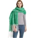 Factory direct supply for export to Europe and America, new winter circle yarn fishbone pattern thickened solid color thick tassel scarves and shawls