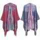 Factory direct supply of geometric jacquard ethnic style travel split tassel shawls and women's capes for spring, autumn and winter in Europe and America