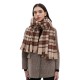 Customized manufacturer of new large-sized and thickened short-sleeved checkered scarves and shawls for autumn and winter in Europe and America Customized manufacturer of new large-sized and thickened short-sleeved checkered scarves and shawls for autumn and winter in Europe and America