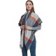European and American autumn and winter thickened men's scarf, loop gauze, large checkered square scarf, shawl in stock manufacturer