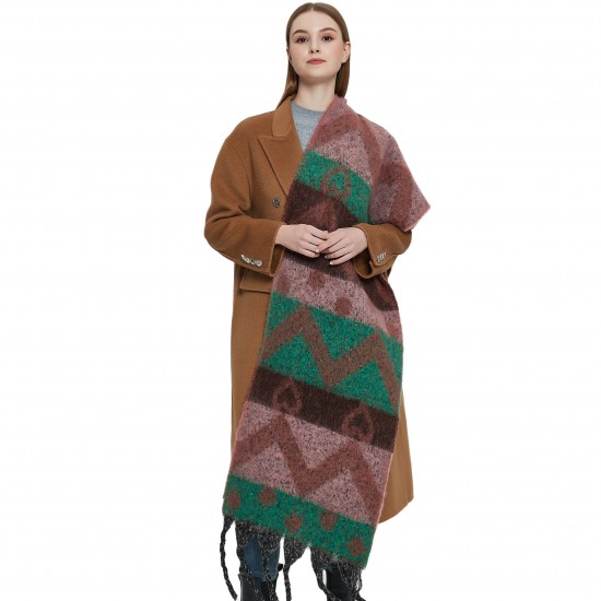 Wholesale of new thickened heart-shaped jacquard scarves and shawls for autumn and winter in Europe and America directly supplied by the factory