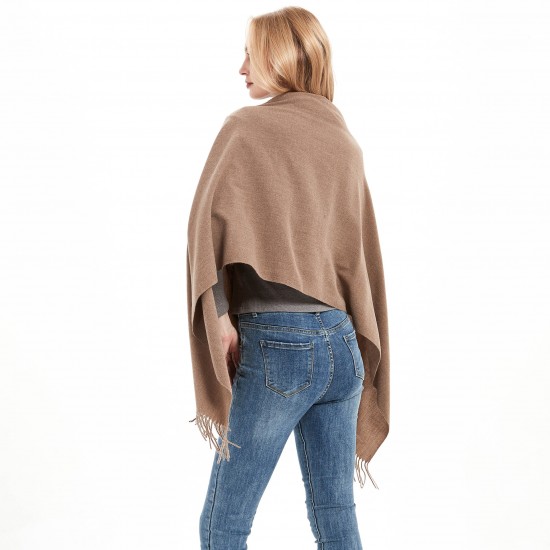 Wholesale of new autumn and winter women's all-polyester fringed fringed scarves and shawls for export to Europe and America Wholesale of new autumn and winter women's all-polyester fringed fringed scarves and shawls for export to Europe and America