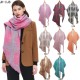 Amazon's hot 2023 foreign trade autumn and winter new style loop yarn jacquard check bevel scarf in stock manufacturer