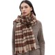 Customized manufacturer of new large-sized and thickened short-sleeved checkered scarves and shawls for autumn and winter in Europe and America Customized manufacturer of new large-sized and thickened short-sleeved checkered scarves and shawls for autumn and winter in Europe and America