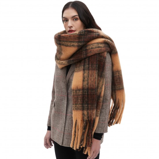 Amazon's best-selling foreign trade European and American shawls for autumn and winter, with thickened hoop sand and coffee Maillard scarves wholesale manufacturer Amazon's best-selling foreign trade European and American shawls for autumn and winter, with thickened hoop sand and coffee Maillard scarves wholesale manufacturer