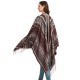 Factory direct supply of geometric jacquard ethnic style travel split tassel shawls and women's capes for spring, autumn and winter in Europe and America