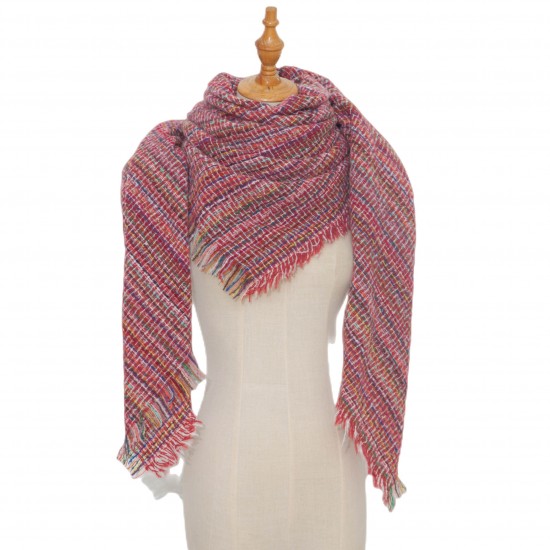 Amazon cross-border best-selling new autumn and winter checkered triangular shawls and scarves for Europe and America in 2024