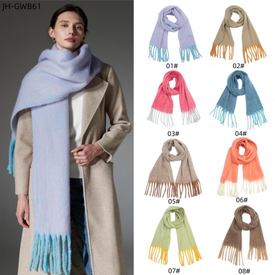 Amazon Export Europe and America 2025 Autumn/Winter new style loop yarn thick tassel jacquard scarf shawl in stock manufacturer Amazon Export Europe and America 2025 Autumn/Winter new style loop yarn thick tassel jacquard scarf shawl in stock manufacturer