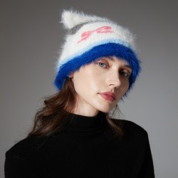 Cross-border foreign trade autumn and winter new style mink cute cat ear knitted hat, ear protectors, pilfered woolen hat manufacturer
