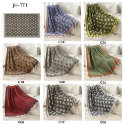 Amazon blanket export new European and American autumn and winter faux mohair thickened circle large shawl jacquard blanket