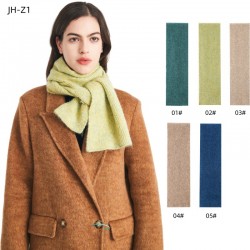 Cross-border Foreign Trade 2025 New Autumn and Winter Korean version male and female student faux cashmere with floral patterns solid color knitted woolen scarves
