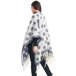 Amazon's best-selling shawl: A new European and American autumn and winter thickened jacquard cross shawl with loop yarn imitation mohair