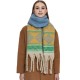 Foreign trade European and American loop yarn 2025 autumn/Winter new style imitation Sea wool jacquard thick beard scarf in stock, shawl manufacturer Foreign trade European and American loop yarn 2025 autumn/Winter new style imitation Sea wool jacquard thick beard scarf in stock, shawl manufacturer