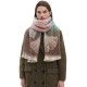 New cross-border autumn and winter export European and American circle yarn short beard jacquard ginkgo leaf scarf shawl manufacturer New cross-border autumn and winter export European and American circle yarn short beard jacquard ginkgo leaf scarf shawl manufacturer