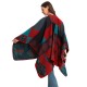 The manufacturer's new thickened jacquard slit cape for women in the autumn and winter of Europe and America, Christmas reindeer acrylic shawl The manufacturer's new thickened jacquard slit cape for women in the autumn and winter of Europe and America, Christmas reindeer acrylic shawl