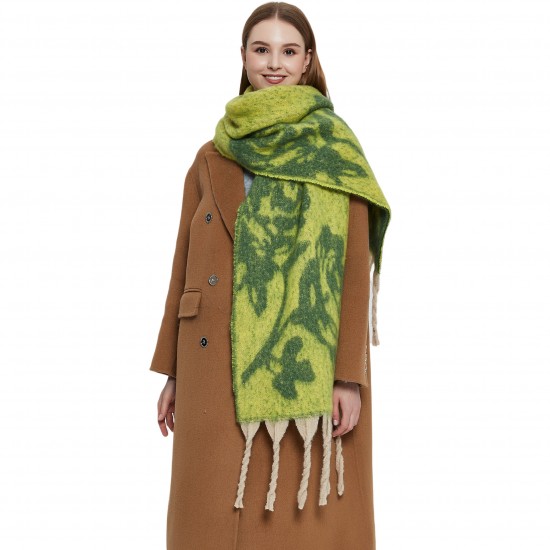 Amazon's hot new export shawl: European and American autumn and winter flower jacquard thick tassel rose scarf Amazon's hot new export shawl: European and American autumn and winter flower jacquard thick tassel rose scarf
