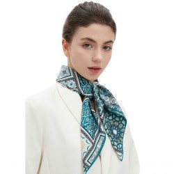 Amazon Premium Foreign Trade Spring, summer and autumn thin headscarves, anti-wrinkle and anti-static double-sided printed silk scarves and square scarves