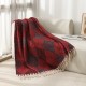 Amazon blanket export new European and American autumn and winter faux mohair thickened diamond checkered large shawl jacquard blanket