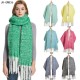 Factory direct supply for export to Europe and America, new winter circle yarn fishbone pattern thickened solid color thick tassel scarves and shawls