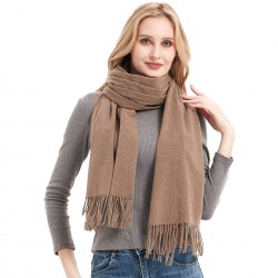 Wholesale of new autumn and winter women's all-polyester fringed fringed scarves and shawls for export to Europe and America