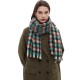 Amazon's popular cross-border export European and American autumn and winter new tweed short beard small check scarf shawl manufacturer